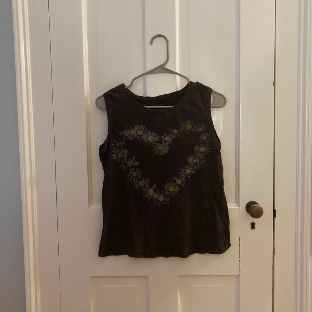 Cropped vintage sunflower shirt